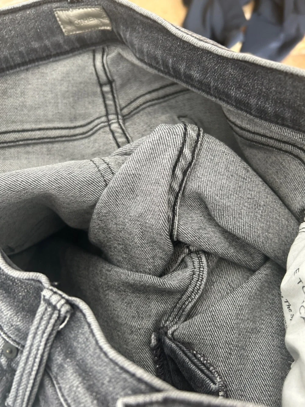 Mother The Tomcat Ankle Straight Leg Jean X Marks The Spot Faded Black size 28 - Picture 7 of 10